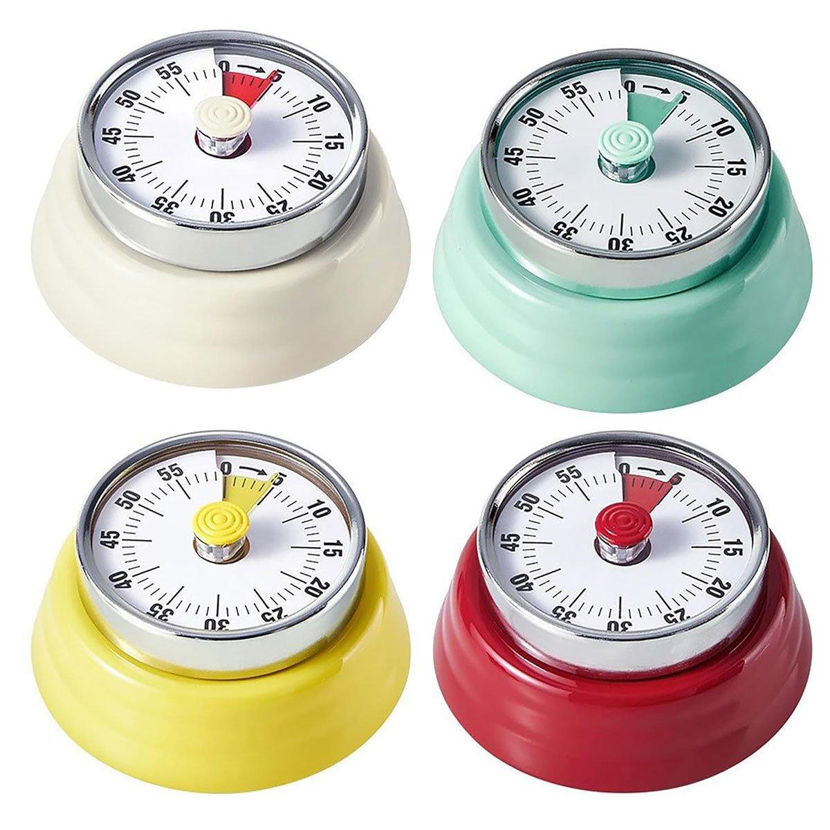 60 Minutes Visual Analog Timer Countdown Clock Time Management Kitchen Tool - Green