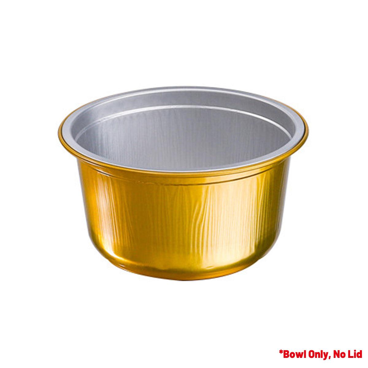 50PCS Thickened Round Aluminum Foil Containers with Plastic Lids - 520ml