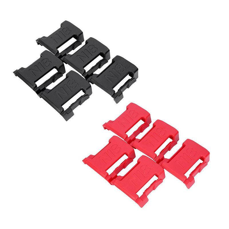 5Pcs Battery Mount Holder Stand For Milwaukee M18 18V Tool Battery Accessories - Black
