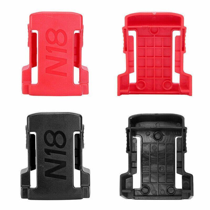 5Pcs Battery Mount Holder Stand For Milwaukee M18 18V Tool Battery Accessories - Black