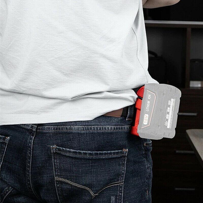 5Pcs Battery Mount Holder Stand For Milwaukee M18 18V Tool Battery Accessories - Black