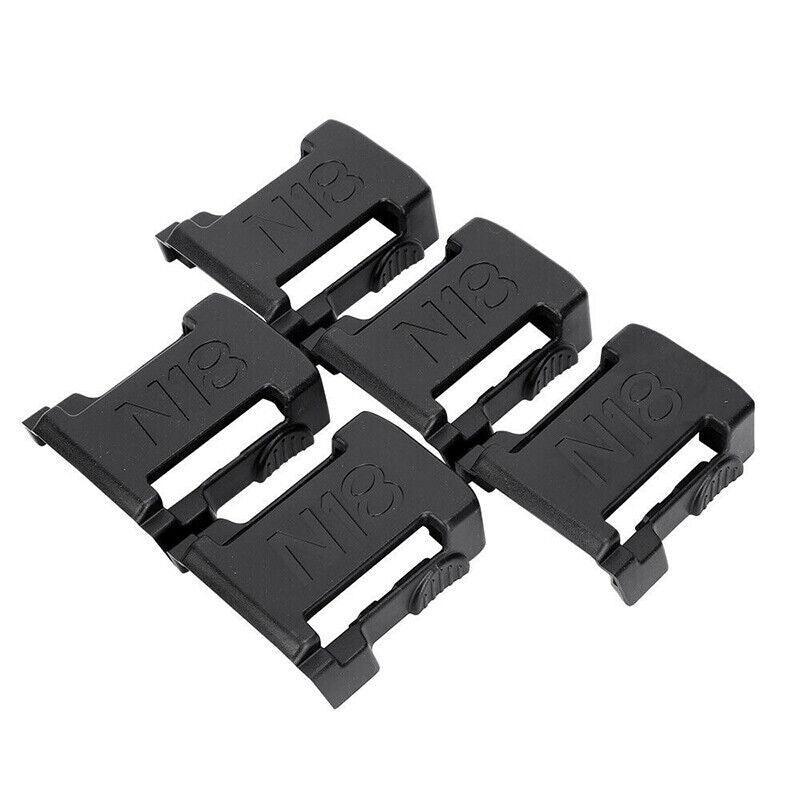 5Pcs Battery Mount Holder Stand For Milwaukee M18 18V Tool Battery Accessories - Black
