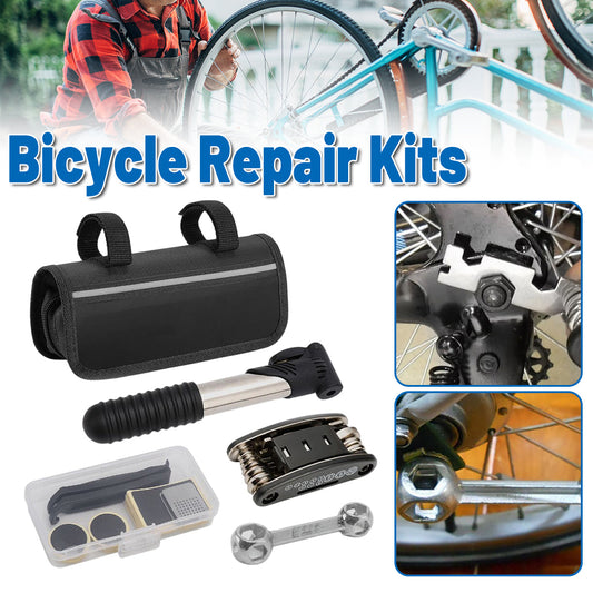 Bicycle Repair Kit with Tire Levers Patch Kit Pump Multi Tool for Mountain Bike