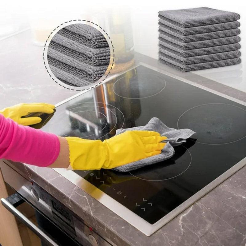 50pcs Microfibre Cleaning Cloths Household Car Dusting Wipes Reusable Soft Towel