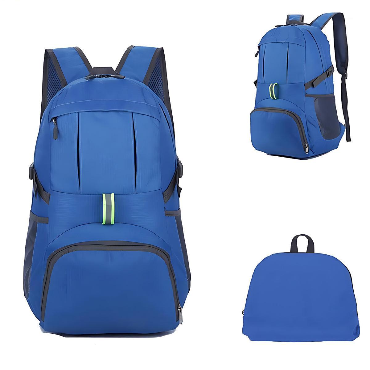 35L Light Foldable Waterproof Outdoor Sports Backpack Camping Hiking Travel Bag - Blue