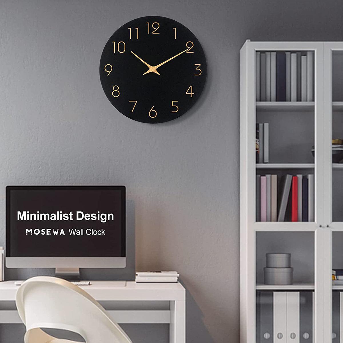 12 Inch Digital Wall Clock Simple Hanging Watch for Living Room Home Decoration - White