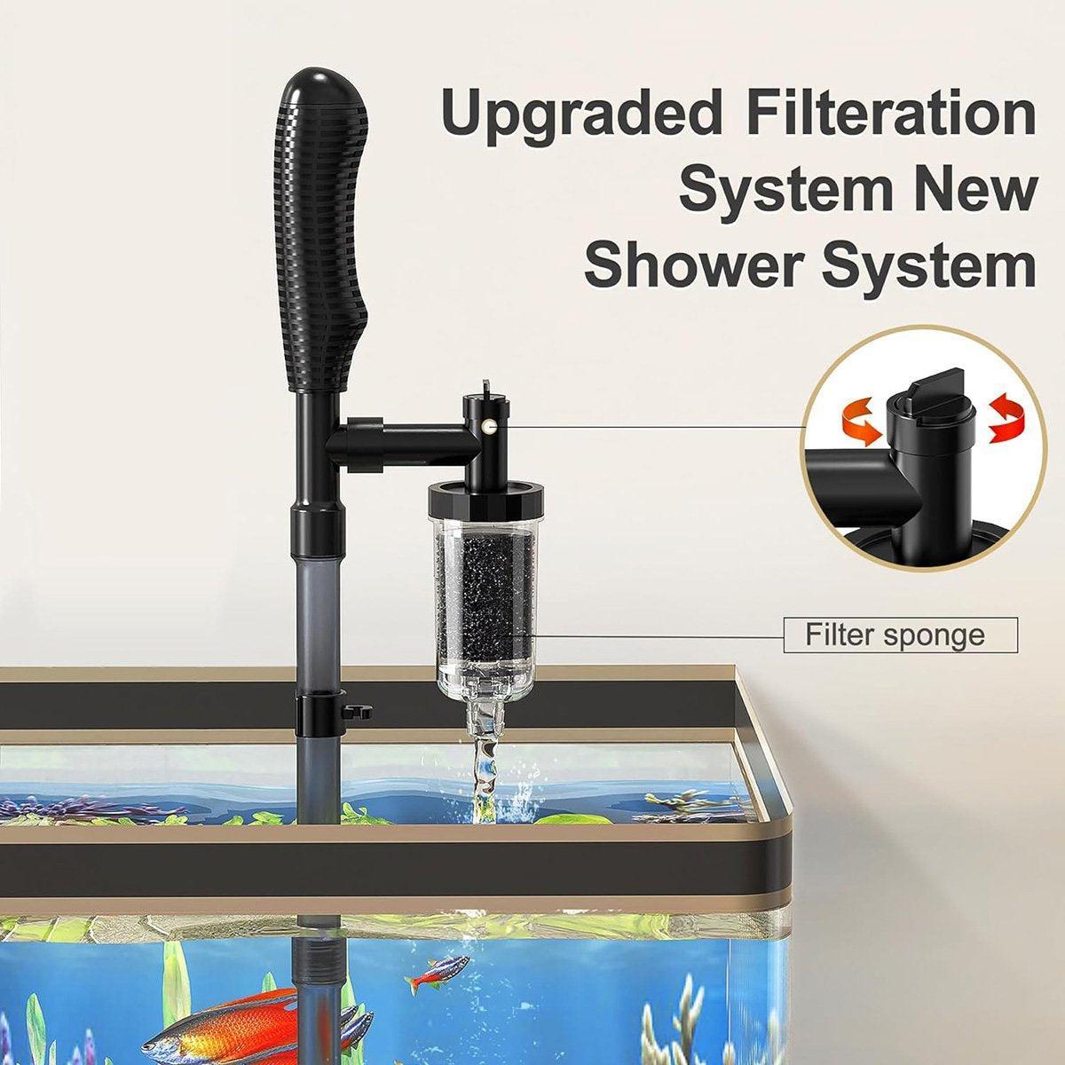 Aquarium Multi-function Water Changer Suction Pump For Tank Cleaning Fish Waste