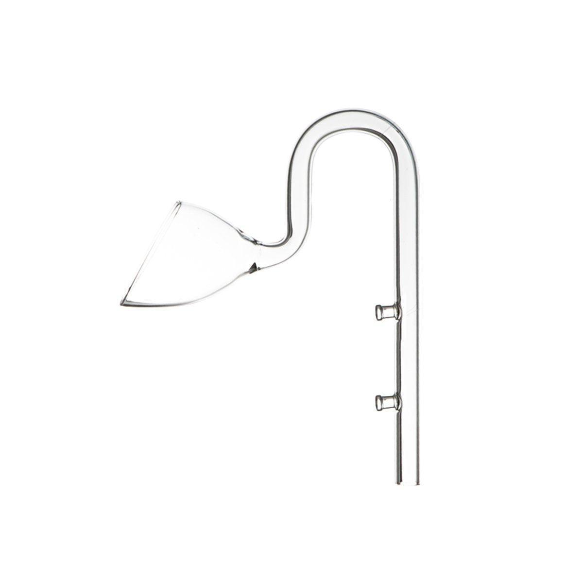 Aquarium Glass Inlet Outlet Pipe Fish Tank Filter Oil Film Remover Plant Holder - Hemispherical outlet-12mm