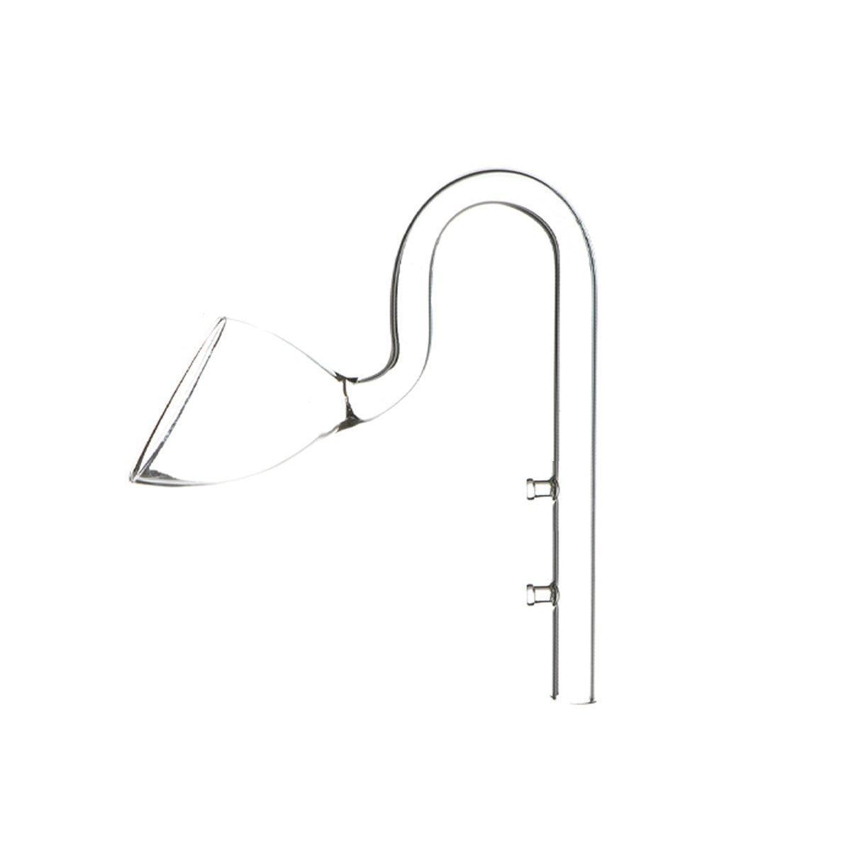 Aquarium Glass Inlet Outlet Pipe Fish Tank Filter Oil Film Remover Plant Holder - Hemispherical outlet-12mm