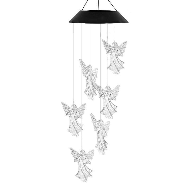 Colour Changing Wind Chimes LED Light Hanging Decor Outdoor Solar Powered Garden - Ball