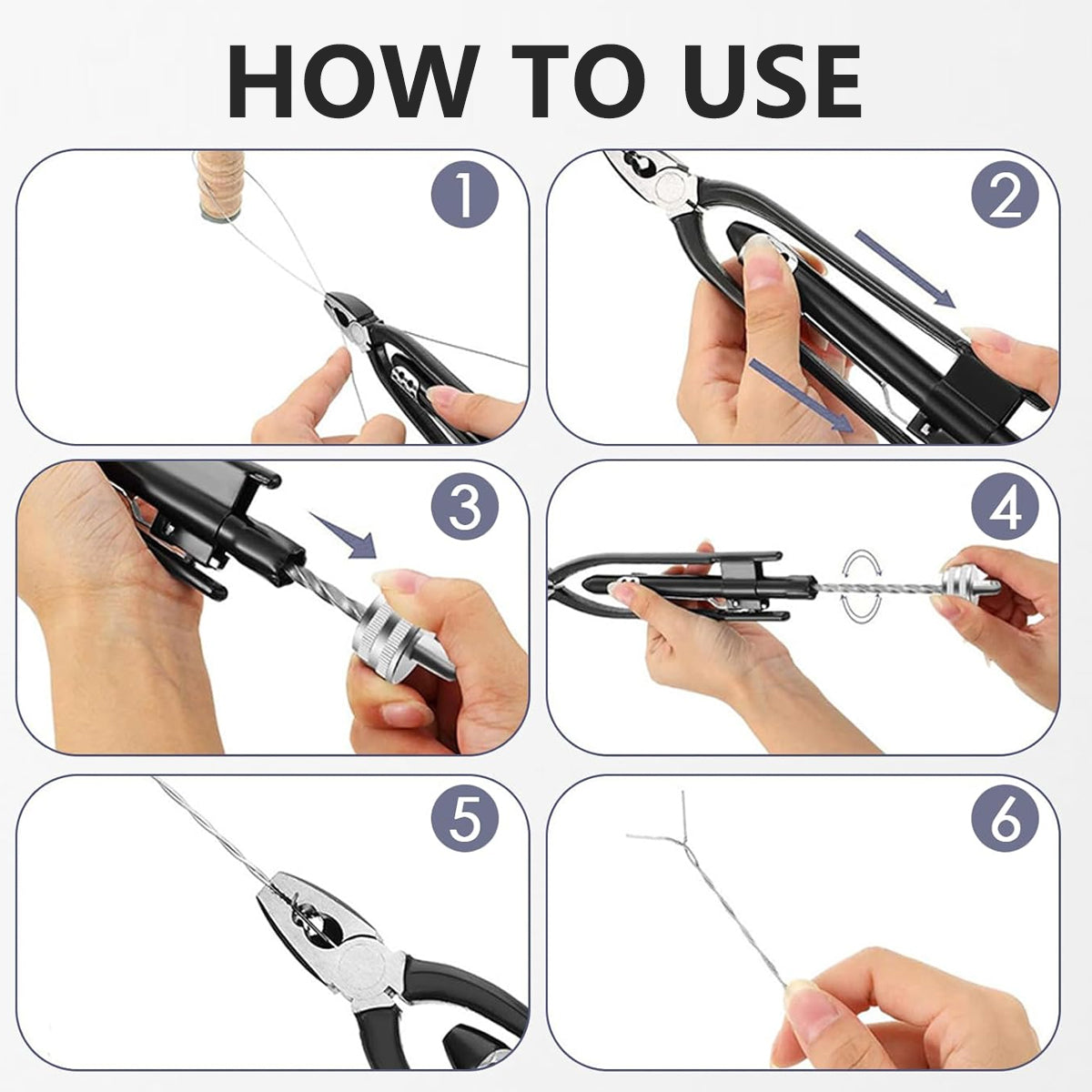 6 Inch Lock Wire Twisting Pliers Aviation Motorcycle Fuse Grip Tool