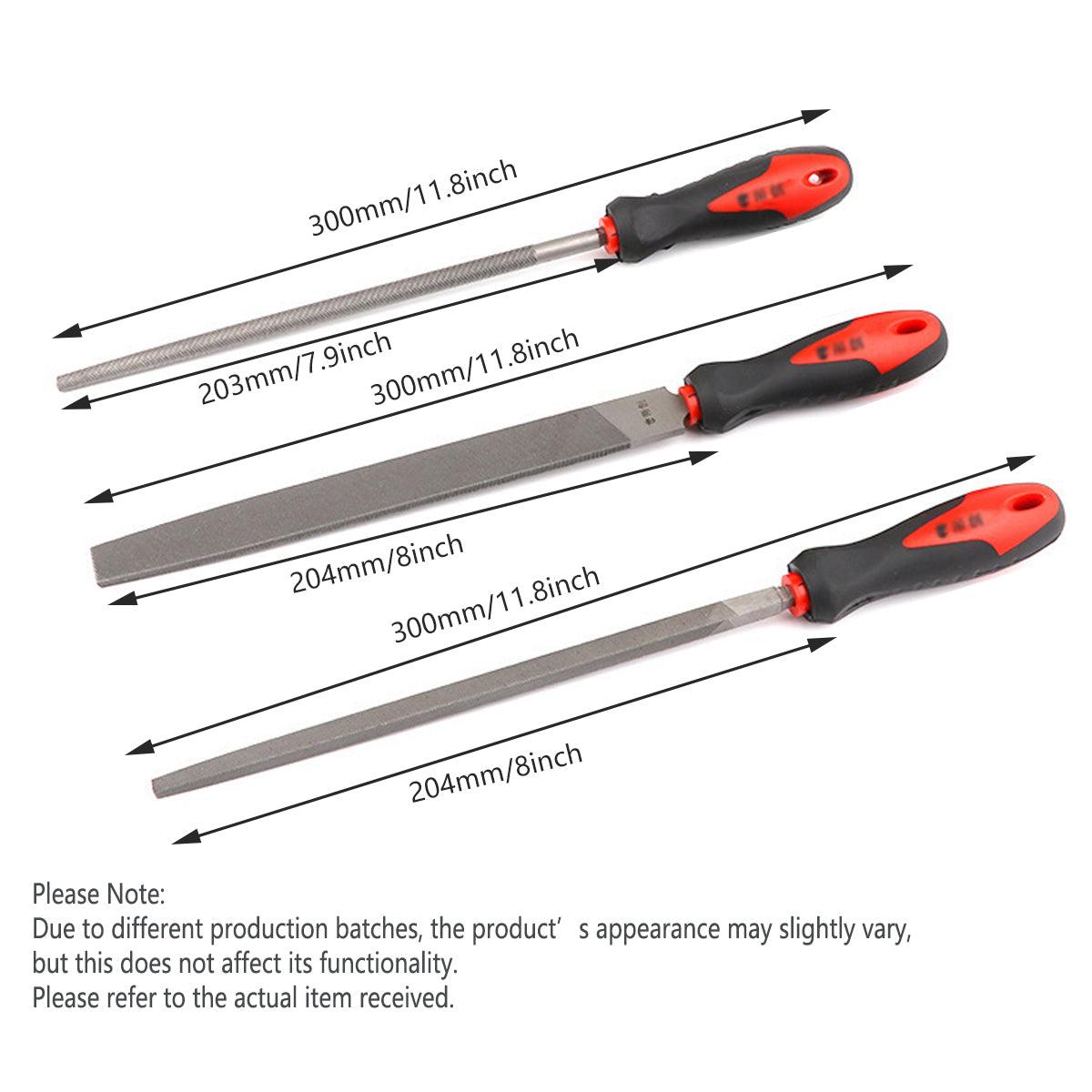 3pcs Woodworking File Trimming Sanding Tool Set for Wood Metal Shaping Smoothing