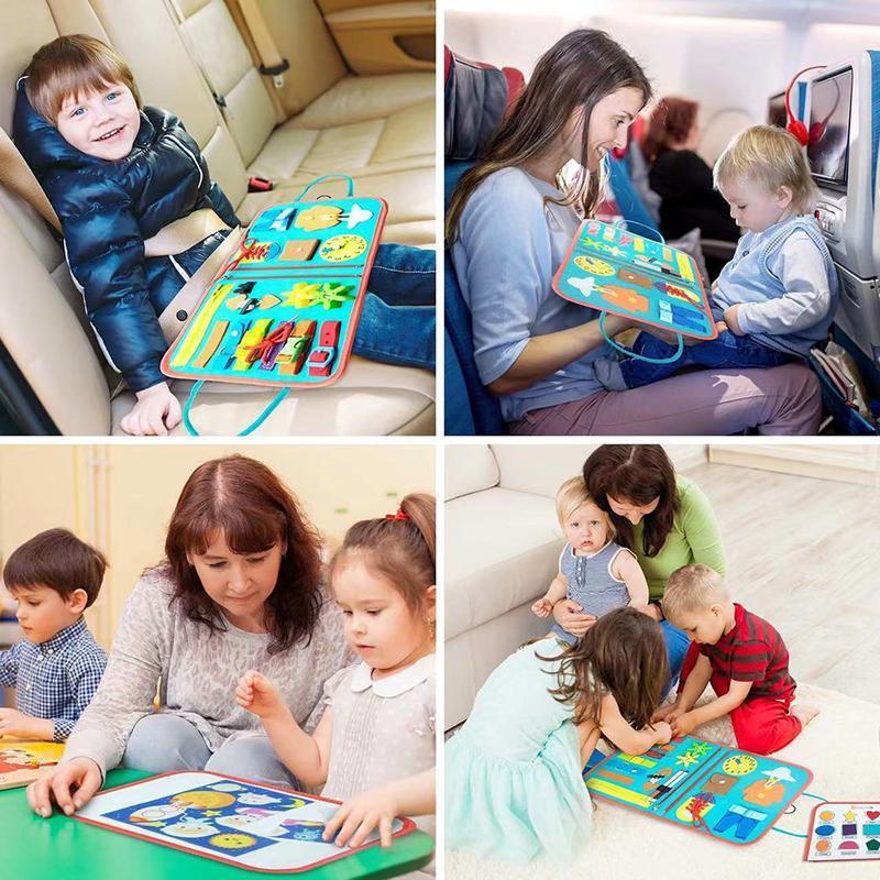 Educational Montessori Busy Board Sensory Activity Book Learning Toy for Early Skills