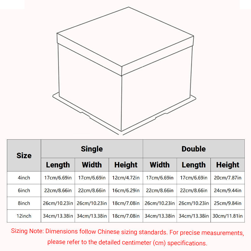 20 PCS Clear Treat Box Box Portable Cake Display Transparent Birthday Cake - 12 INCH(without ribbon)-Double