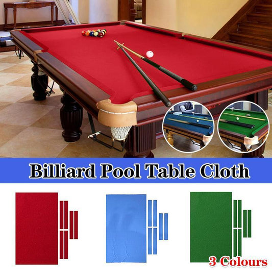 7Pcs Billiard Snooker Pool Table Cover Cloth W/ Felt Strip Heavy Duty 9FT - Blue