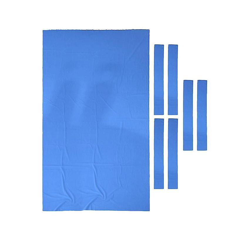 7Pcs Billiard Snooker Pool Table Cover Cloth W/ Felt Strip Heavy Duty 9FT - Blue