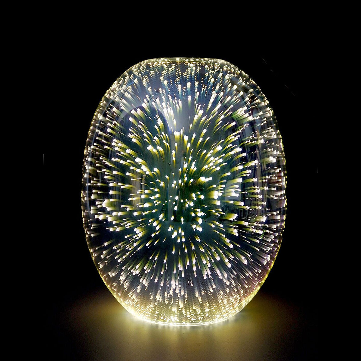 Moravian Glass Oval Pendant Light - Copper