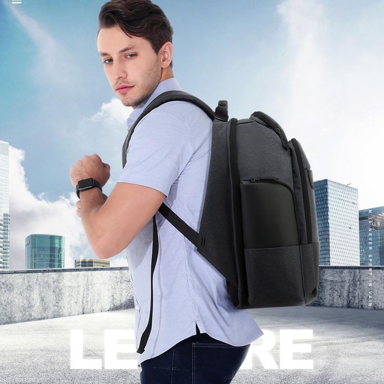 Large Capacity Waterproof Business Shoulder Bag With Usb Port - 37X21X47.5Cm In Black