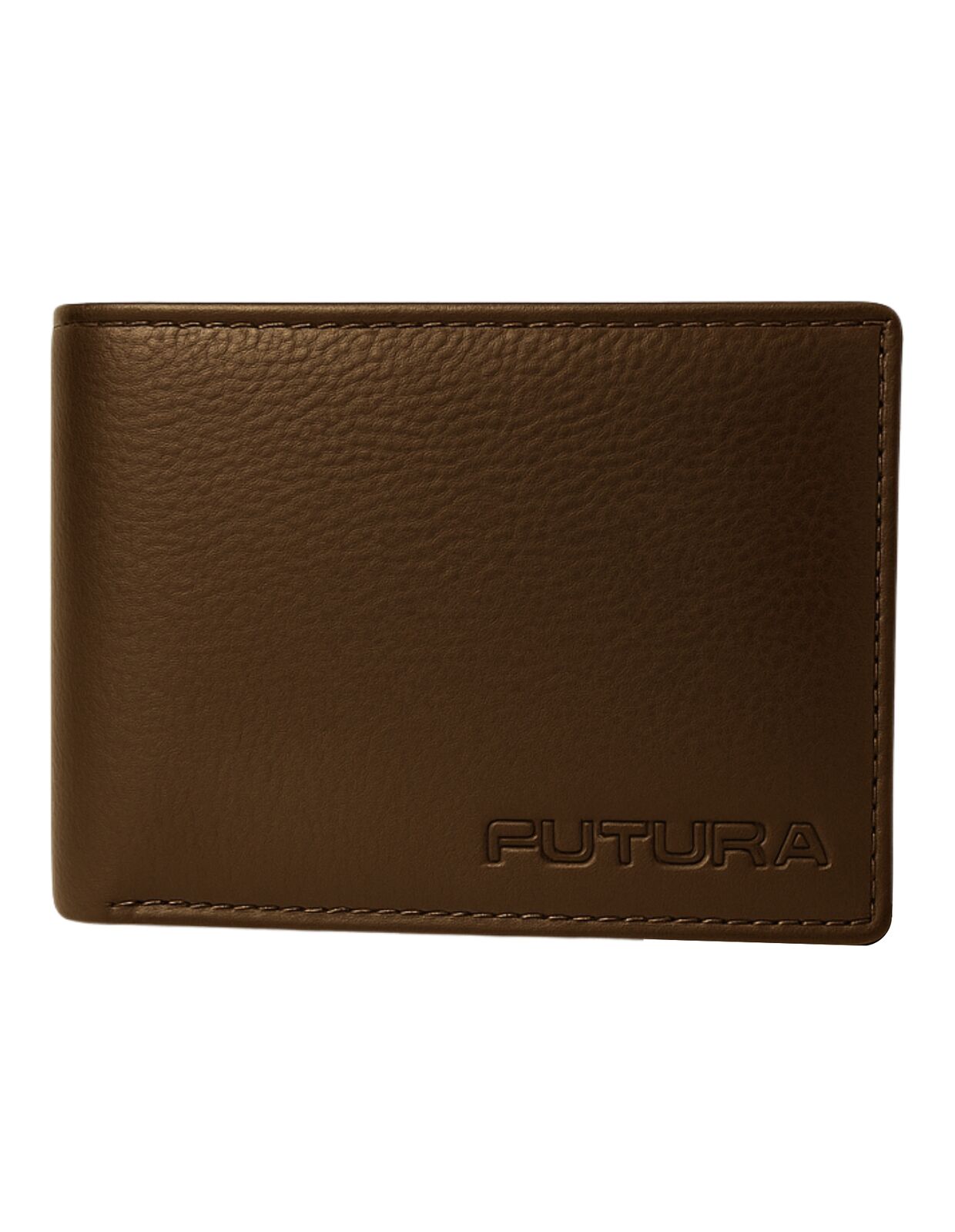 Futura Mens RFID Protected Slim Genuine Leather Wallet - Tan