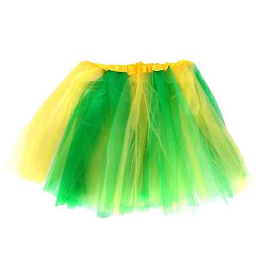 Green and Gold Yellow Adult Tutu ¨C Cheer Australia Day Medium Size, 40cm Length Adjustable