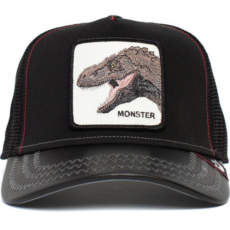 Goorin Brothers Baseball Trucker Cap Hat Snapback Adjustable Tyrant Monster - Black