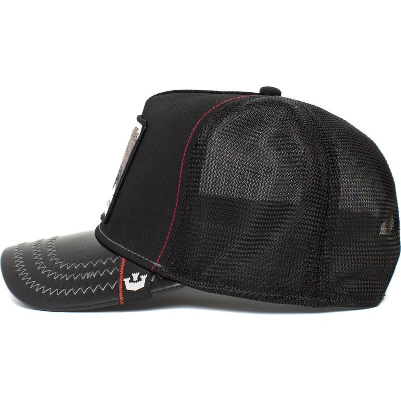 Goorin Brothers Baseball Trucker Cap Hat Snapback Adjustable Tyrant Monster - Black