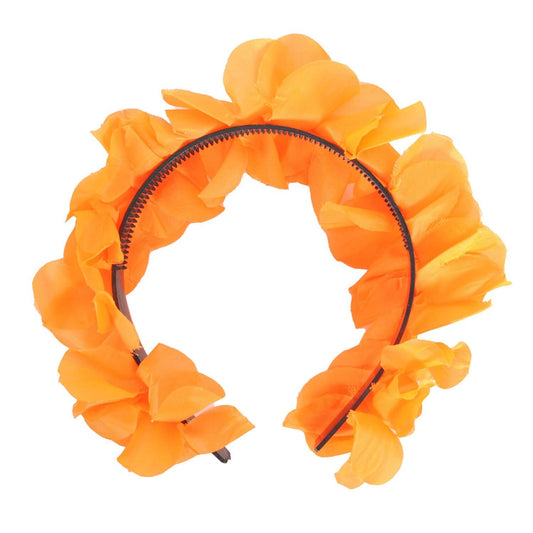 Hawaiian Flower Headband Wreath in Orange ¨C Tropical Luau Costume Accessory