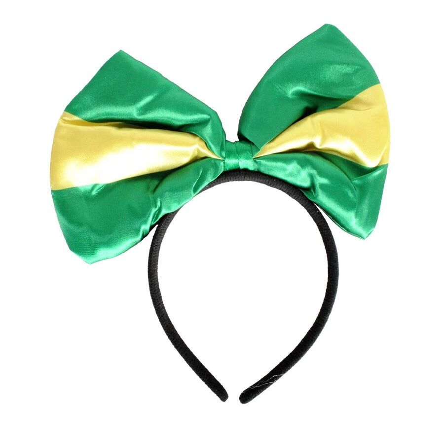 Green and Gold Yellow Bow Headband ¨C Australia Day & Sports Event Accessory