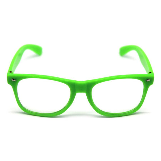 Green Party Glasses w/ Clear Lenses ¨C Fun 80s Australia Day Costume Glasses