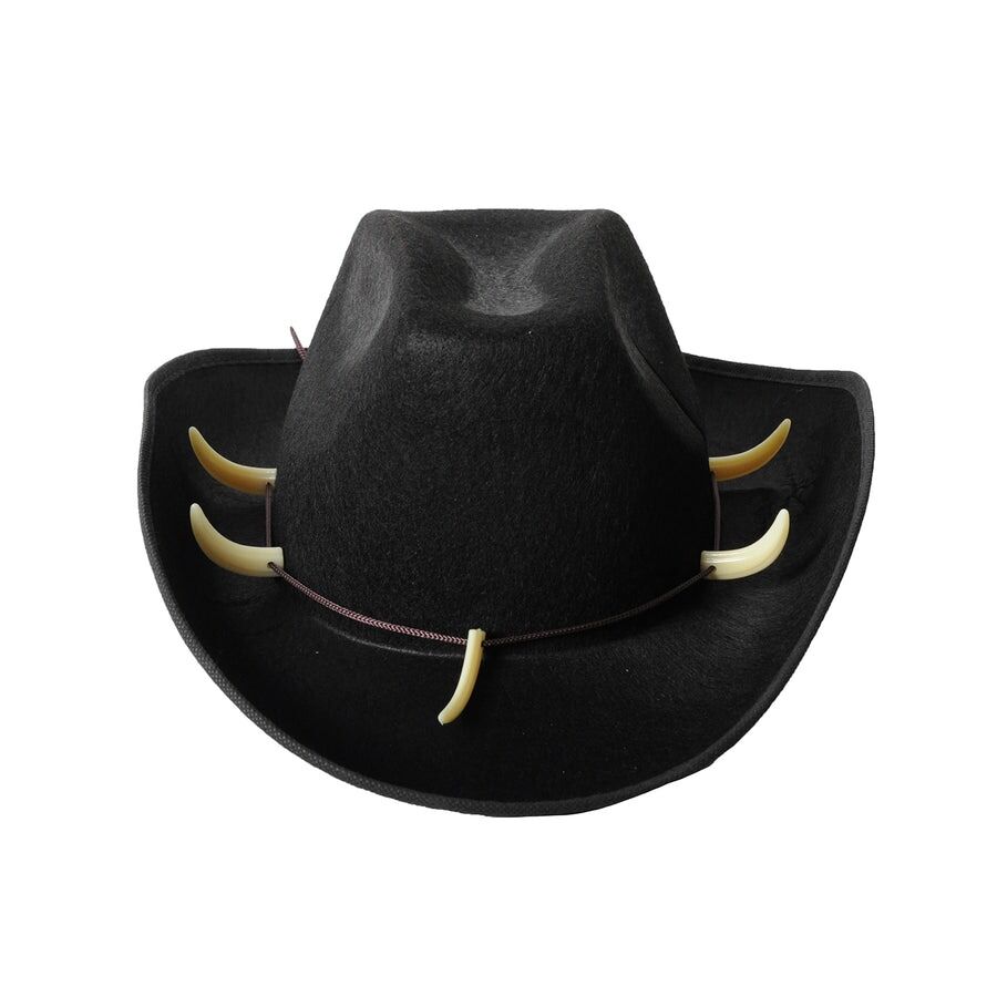 Crocodile Dundee-Style Black Cowboy Hat ¨C Adjustable Chin Cord for Outback & Western Themes