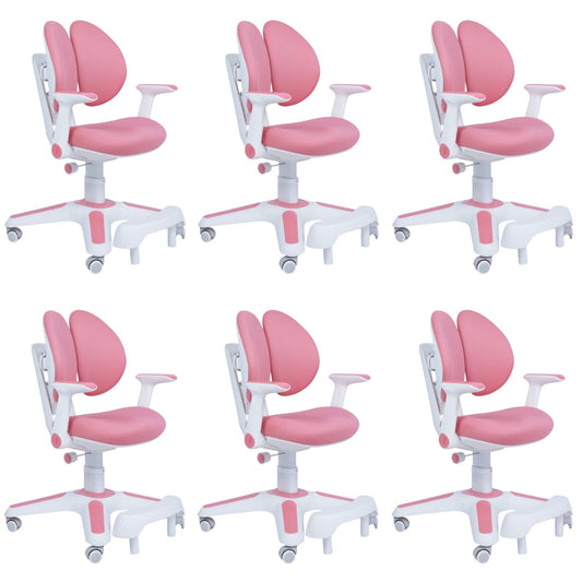 6x Ergonomic Children Kids Study Chairs Height Adjustable - Pink