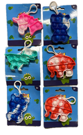 Push Bubble Pop It Fidget Keyring Squeeze Toy Sensory Silicone Stress Reliever
