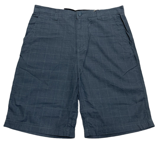Mens 100% Cotton Summer Shorts - Check Grey - XL/36