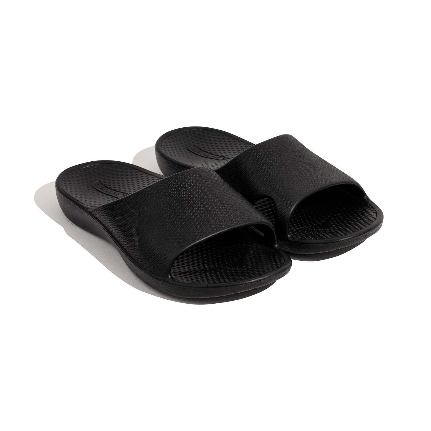 Archline Rebound Orthotic Slides Flip Flop Thongs Slip On Arch Support - Black - Euro 43