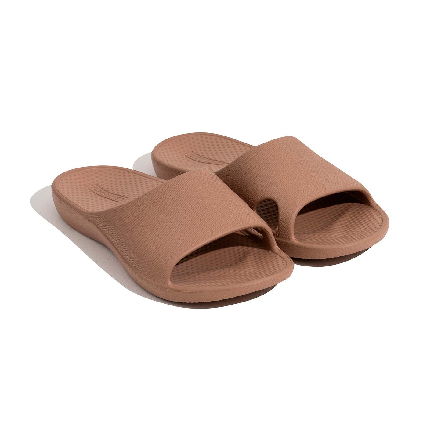 Archline Rebound Orthotic Slides Flip Flop Thongs Slip On Arch Support - Putty - Euro 39
