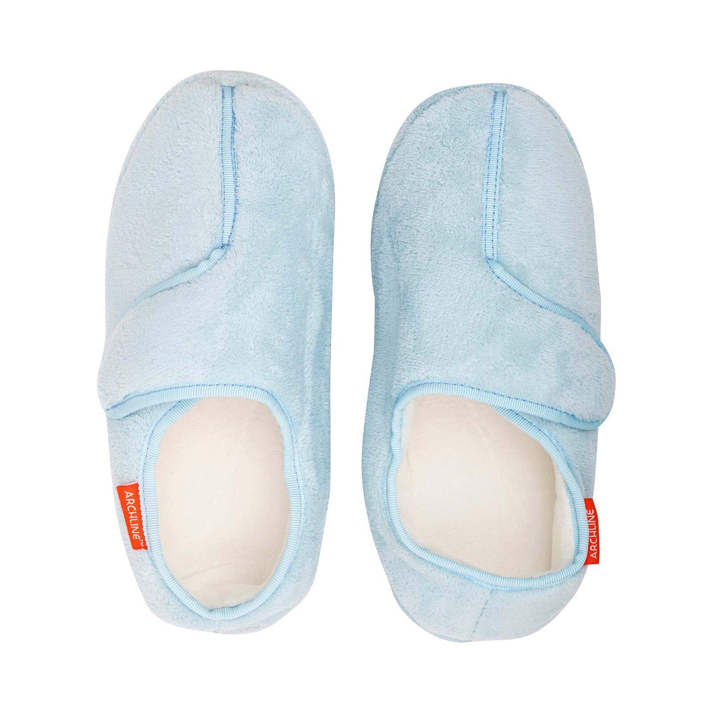 ARCHLINE Orthotic Plus Slippers Closed Scuffs Pain Relief Moccasins - Baby Blue - EU 38