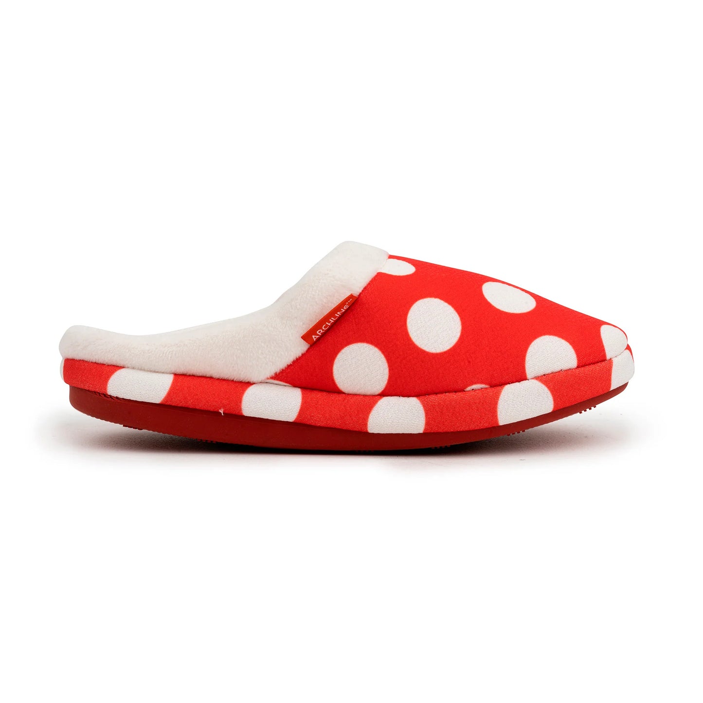 ARCHLINE Orthotic Slippers Slip On Scuffs Pain Relief Moccasins - Red Polka Dot - EUR 36 (Womens US 5)