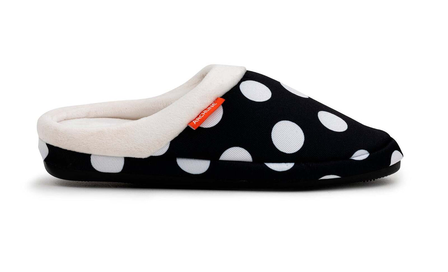ARCHLINE Orthotic Slippers Slip On Arch Scuffs Pain Relief Moccasins - Polka Dots - EU 42