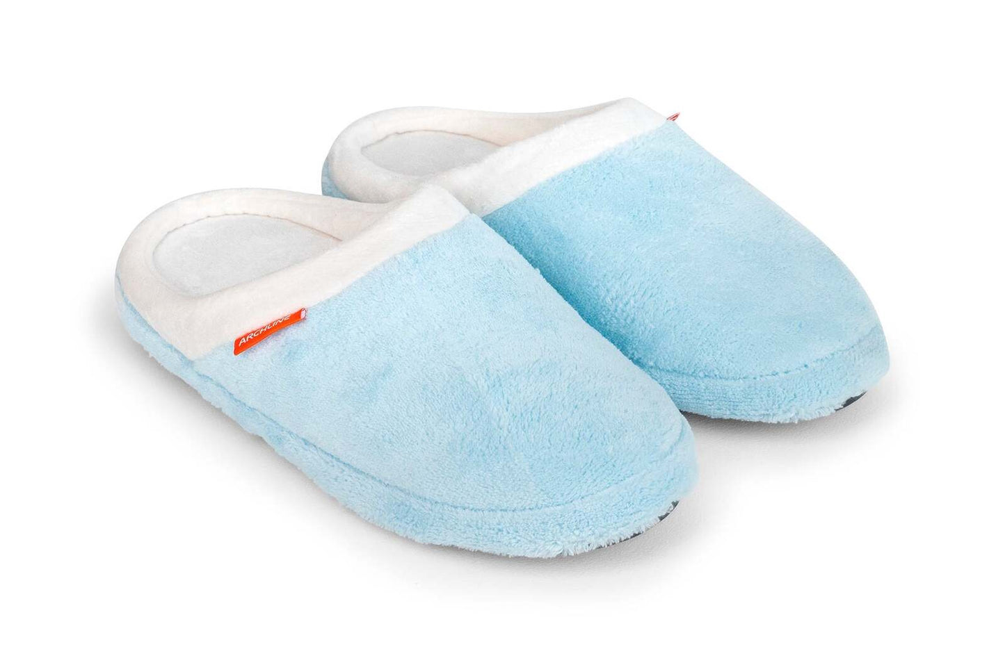 ARCHLINE Orthotic Slippers Slip On Arch Scuffs Pain Relief Moccasins - Baby Blue - EU 42