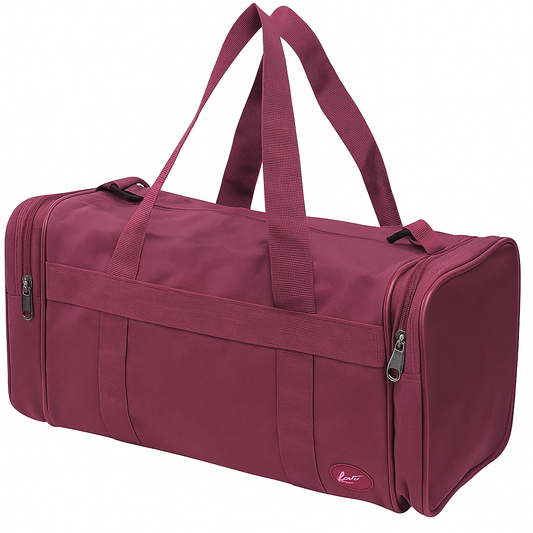 28L Travel Foldable Duffel Bag Gym Sports Luggage Foldaway School Bags - Maroon