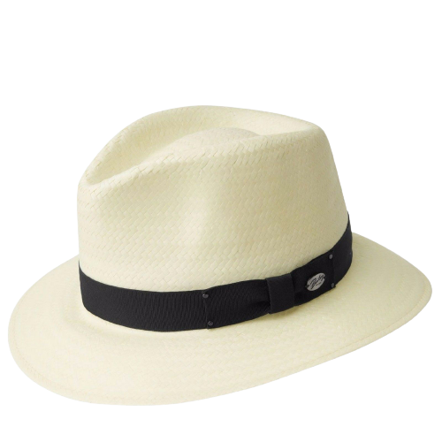 BAILEY Spencer Lite Straw Hat Summer Sun MADE IN USA Trilby Fedora in Natural - L