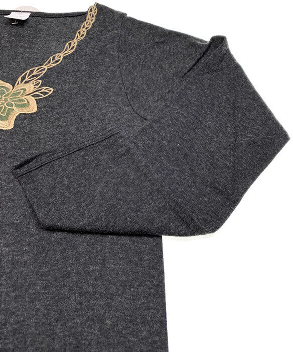 2pcs Set Womens Merino Wool Blend Pants & Top Underwear Leggings Thermal Thermals - Black - 10-12