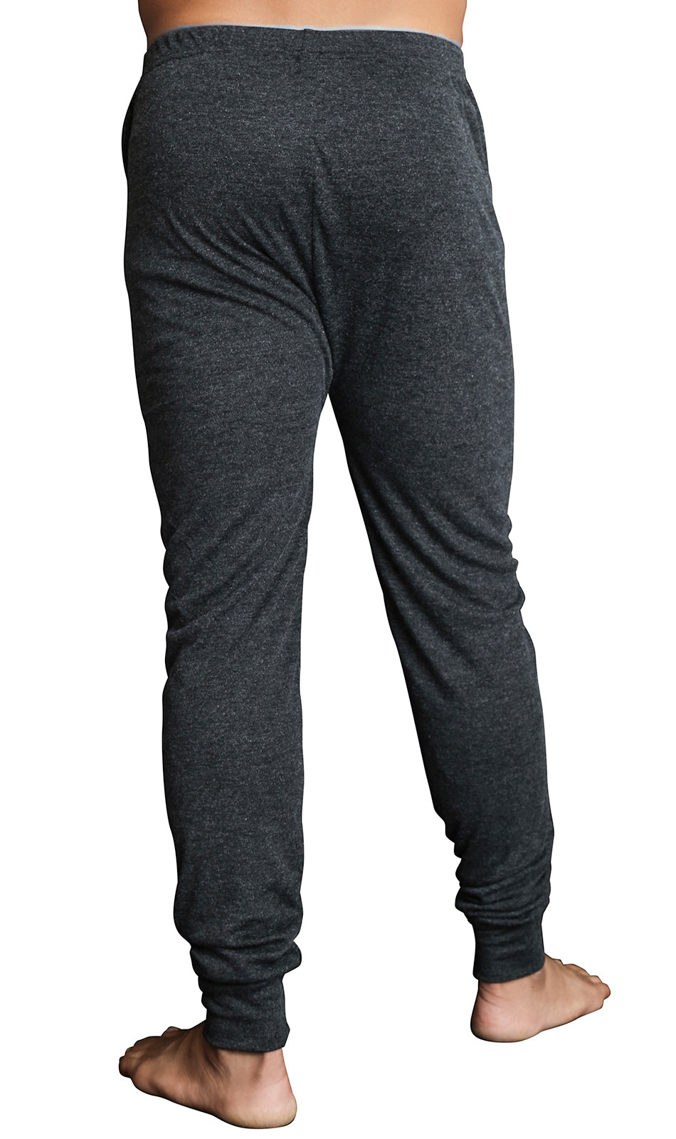 Mens Merino Wool Blend Long John Thermal Pants Underwear Thermals Warm Winter - Black - S