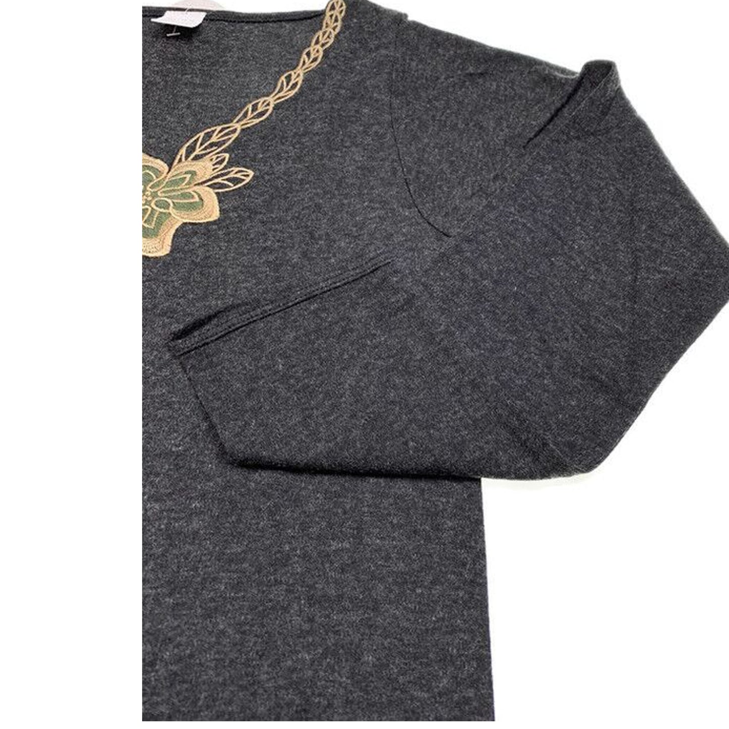 Ladies Merino Wool Blend Long Sleeve Thermal Spencer Top Thermals Underwear - Black - 12-14