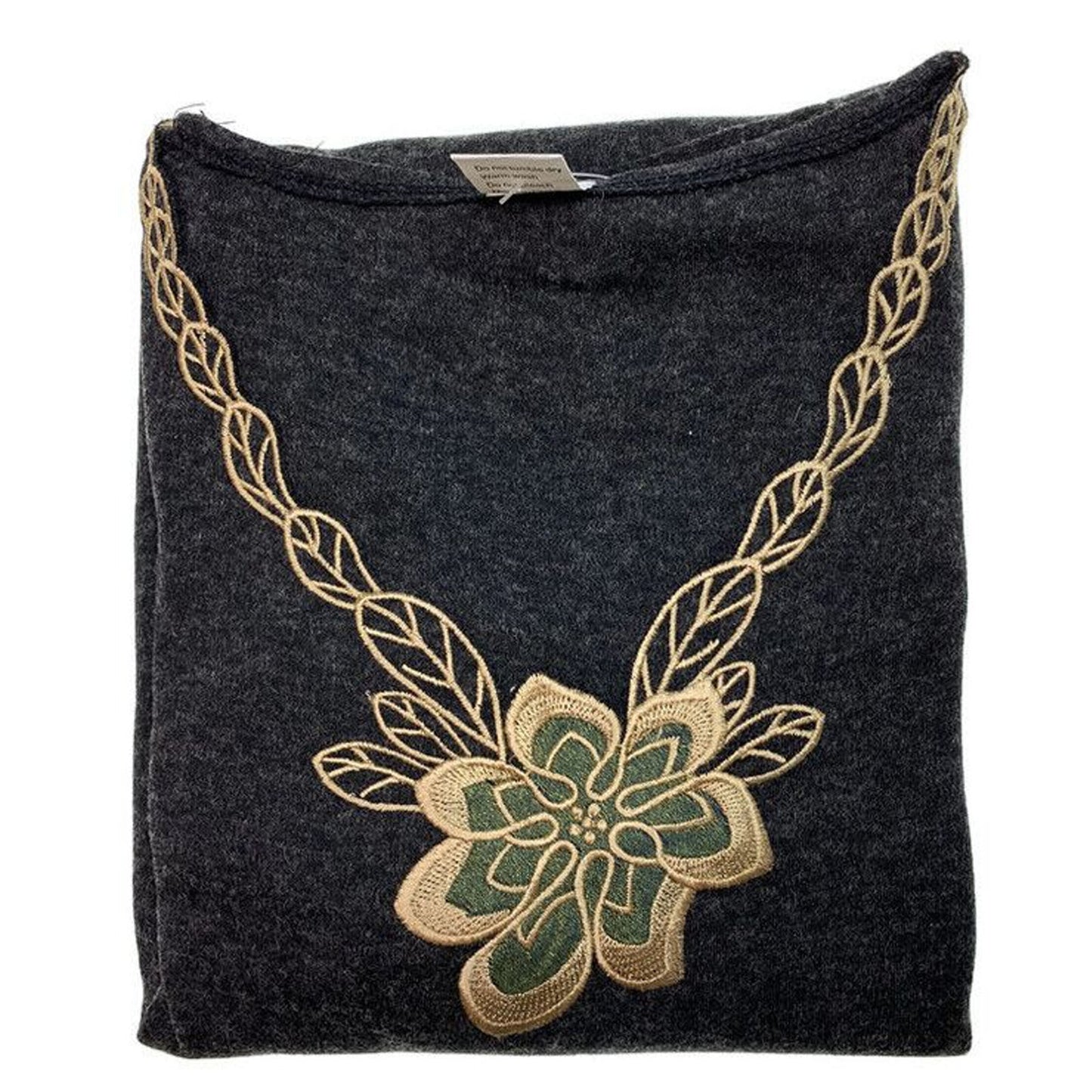 Ladies Merino Wool Blend Long Sleeve Thermal Spencer Top Thermals Underwear - Black - 18-20