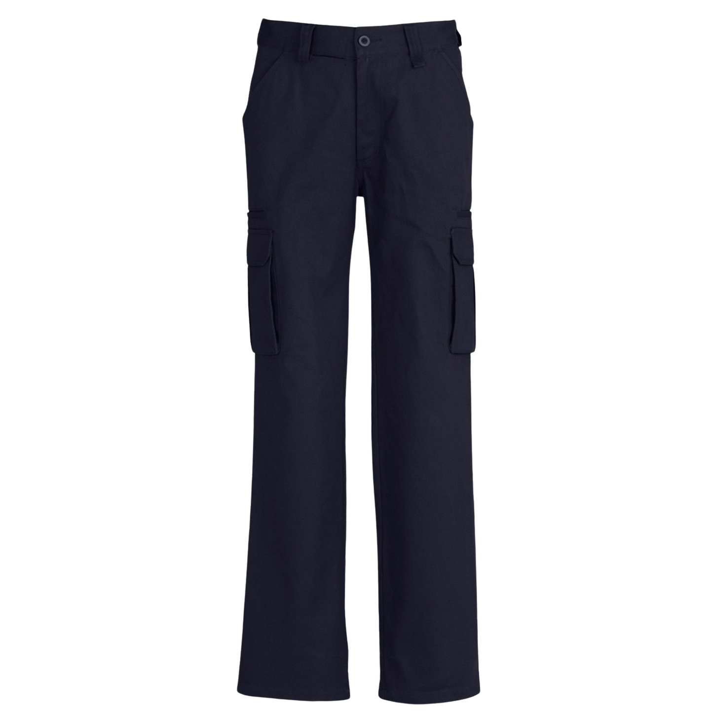 Mens CARGO PANTS Work Wear Trousers 100% COTTON Tradie Pockets Military 310gsm - Navy - 102""