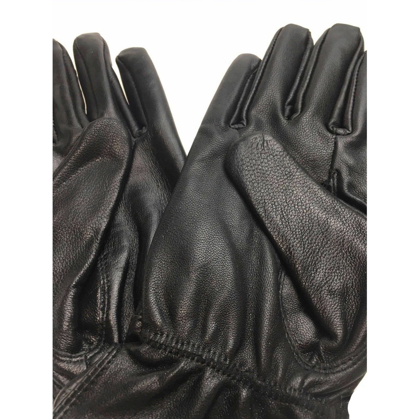 Ladies Genuine Sheepskin Leather Gloves Fleece Lined Warm Winter Womens in Black - XL
