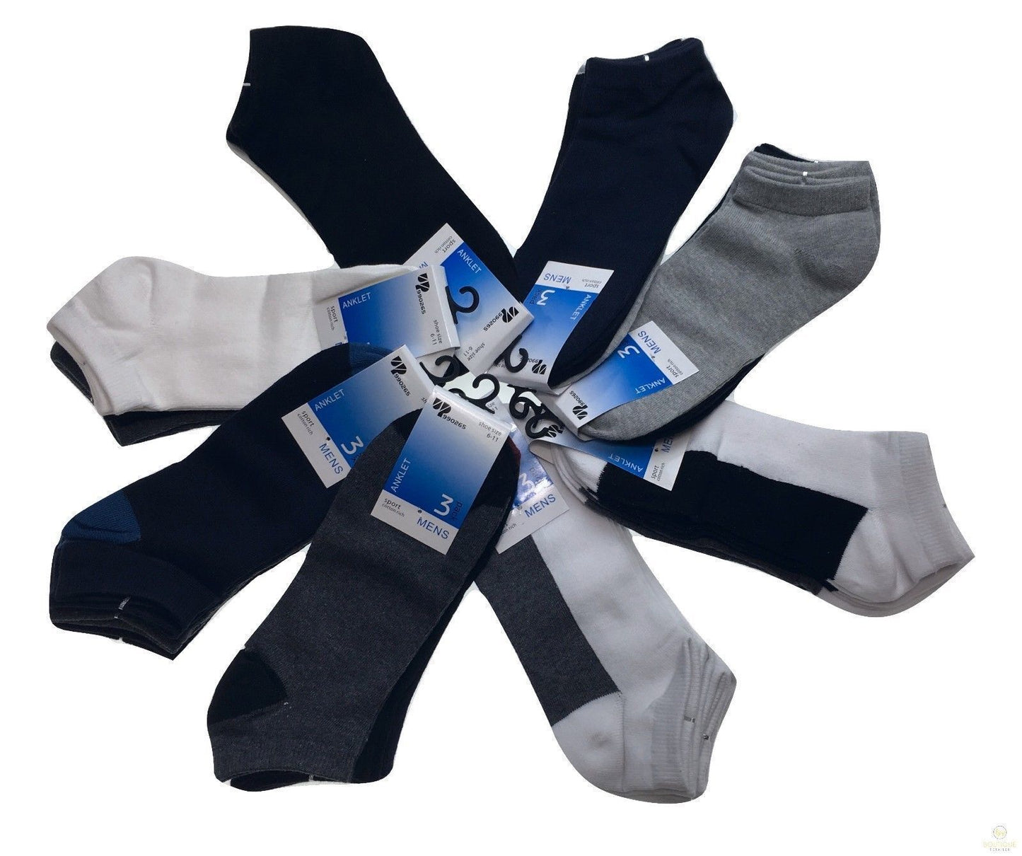 24x COTTON ANKLE SOCKS Sport Low Cut Mens Womens Running  BULK Anklet - Mixed Colour Pack - 6-11