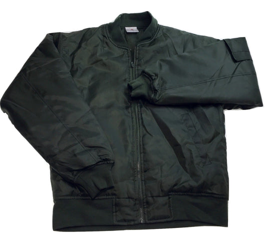 Plus Size Quilted Jacket Zip Up Classic Padded Flight Flying Winter Big & Tall - Bottle Green - Bottle Green - 7XL