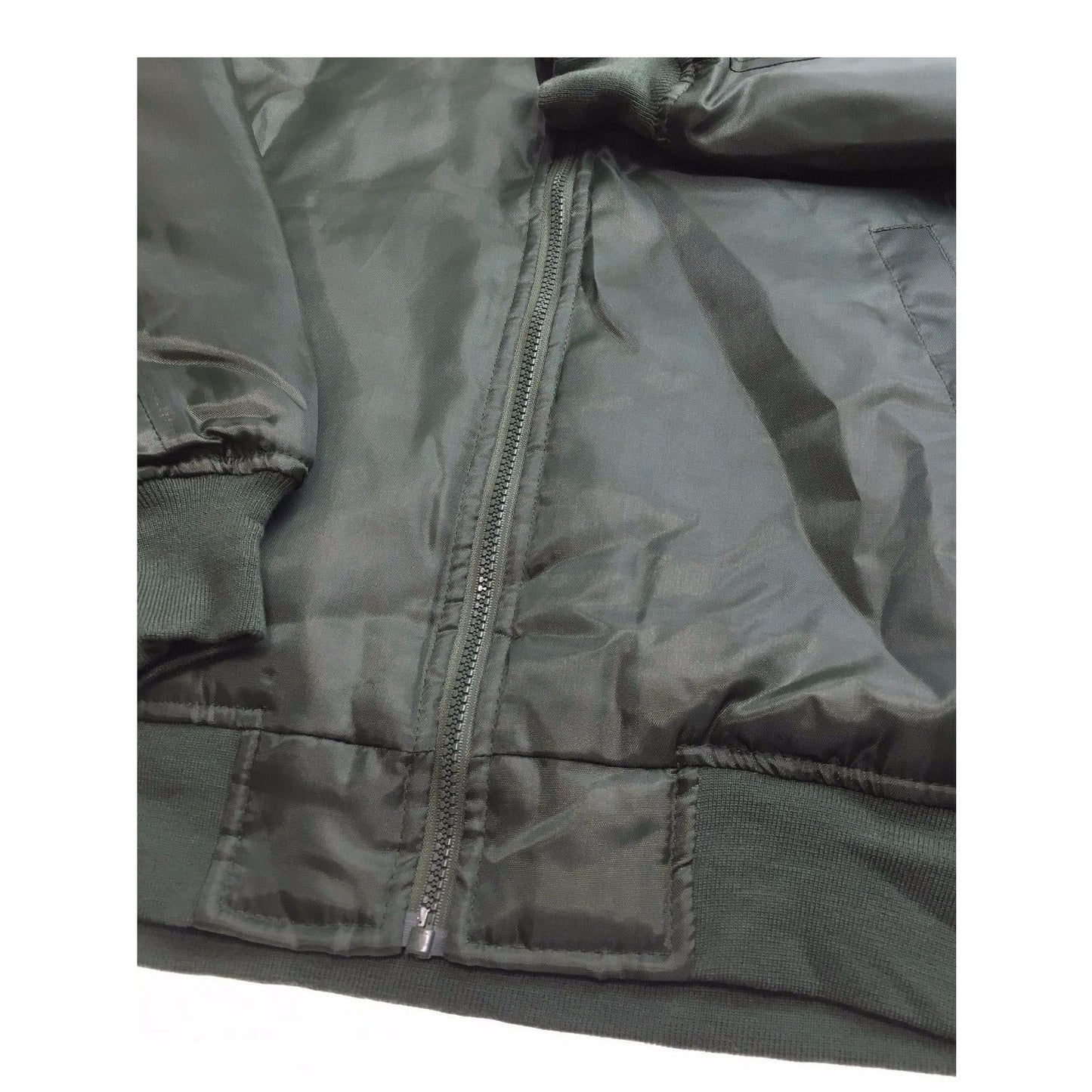 Plus Size Quilted Jacket Zip Up Classic Padded Flight Flying Winter Big & Tall - Bottle Green - Bottle Green - 7XL